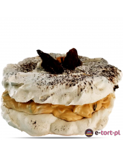 TORT BEZOWY - DAKTYL I ORZECH W KAJMAKU