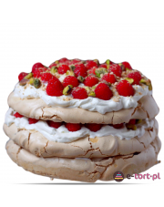 TORT BEZOWY - CZEKOLADA Z MALINĄ I PISTACJĄ
