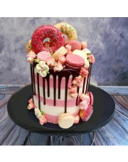 Tort Drip Cake Różowa Polewa