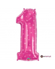 BALON NAPEŁNIONY HELEM 86cm - URODZINOWY NUMER 1