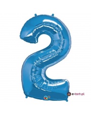 BALON NAPEŁNIONY HELEM 86cm - URODZINOWY NUMER 2