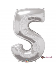 BALON NAPEŁNIONY HELEM 86cm - URODZINOWY NUMER 5