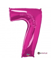 BALON NAPEŁNIONY HELEM 86cm - URODZINOWY NUMER 7