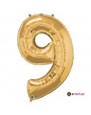 BALON NAPEŁNIONY HELEM 86cm - URODZINOWY NUMER 9