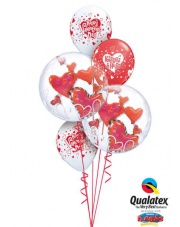 BALONY Z HELEM BUKIET LOVE