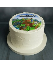 Tort Minecraft – tort urodzinowy z bohaterami gry