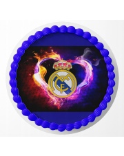  TORT BIAŁY OKRĄGŁY Z OPŁATKIEM REAL MADRIT
