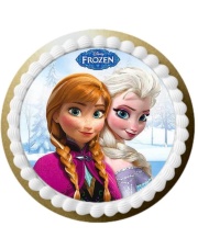  Tort z Opłatkiem Kraina Lodu Elsa i Anna
