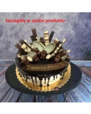 Tort wg. Własnej Koncepcji 3 figurki 2 logotypy