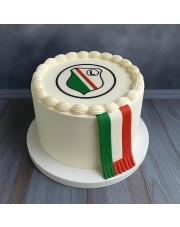 Tort Legia Warszawa z herbem i szalikiem