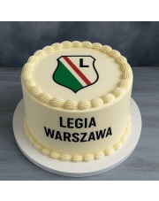 Tort Legia Warszawa z herbem na opłatku
