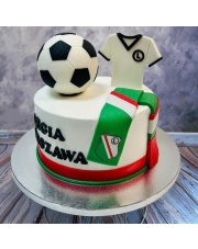 Tort Legia Warszawa z piłką i koszulką